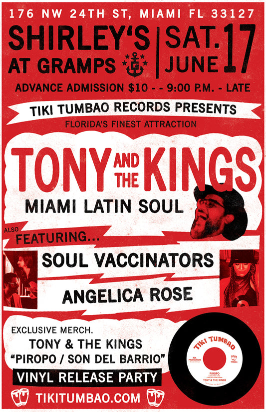 Tony & the Kings - Piropo Release Party Poster