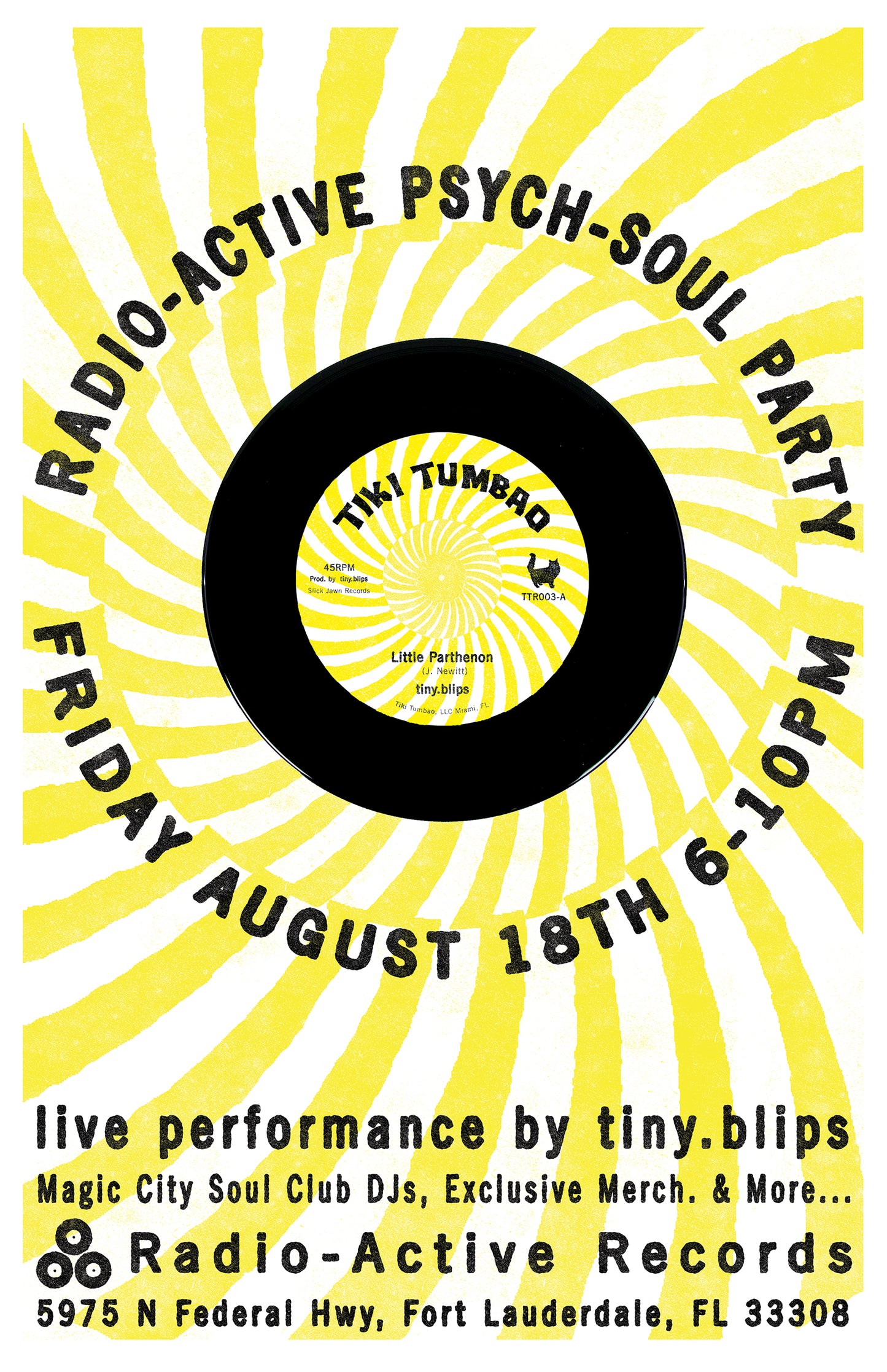 tiny.blips - Little Parthenon Release Party Poster