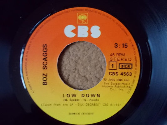 Boz Scaggs ‎– Lowdown / Jump Street | 7" 45RPM Vinyl | Tiki Tumbao