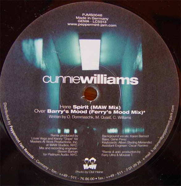 Cunnie Williams ‎– Spirit | 12" 45RPM Vinyl | Tiki Tumbao