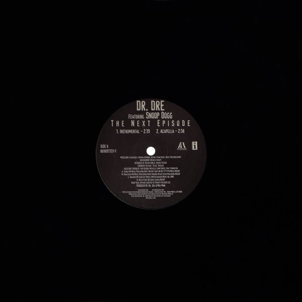 Dr. Dre Featuring Snoop Dogg ‎– The Next Episode | 12" 33RPM Vinyl | Tiki Tumbao