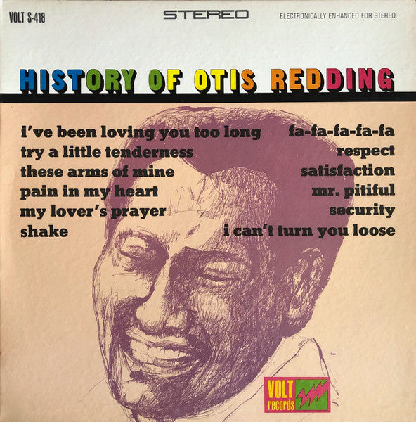 Otis Redding ‎– History Of Otis Redding | 12" 33RPM Vinyl | Tiki Tumbao