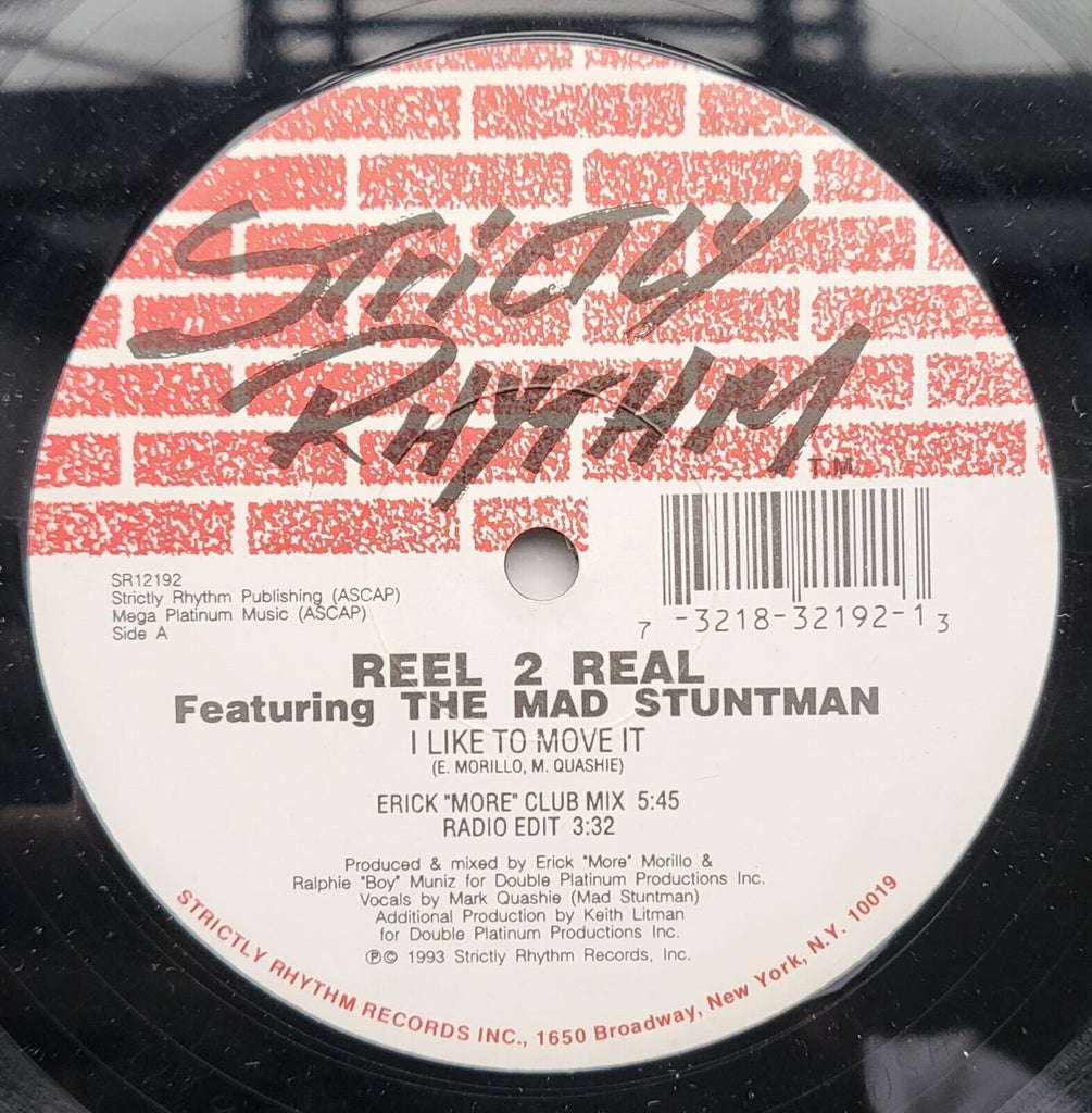 Reel 2 Real Featuring The Mad Stuntman ‎– I Like To Move It | 12" 33RPM Vinyl | Tiki Tumbao