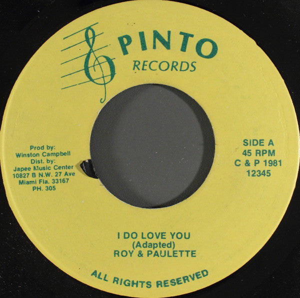 Roy & Paulette ‎– I Do Love You | 7" 45RPM Vinyl | Tiki Tumbao