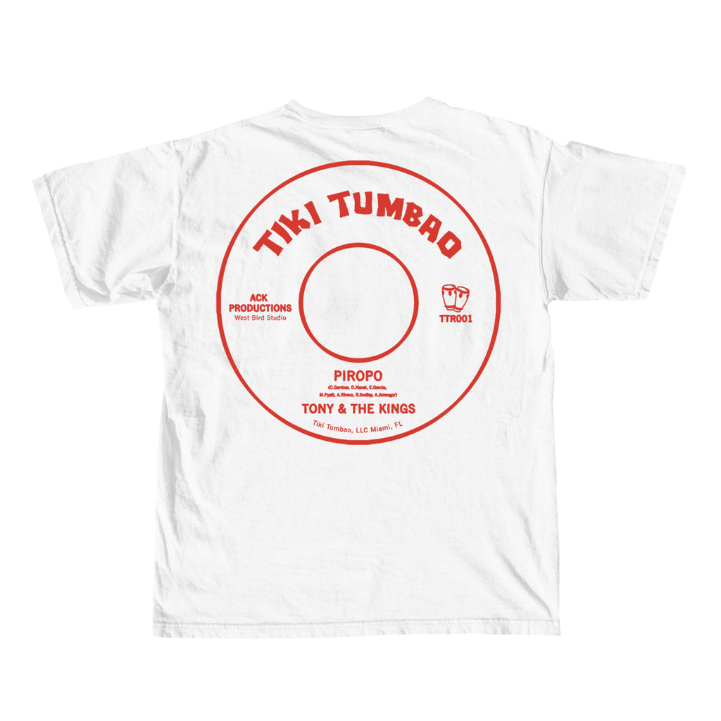 Piropo 7" 45RPM Label Tee Back | Tony & the Kings | Tiki Tumbao Records