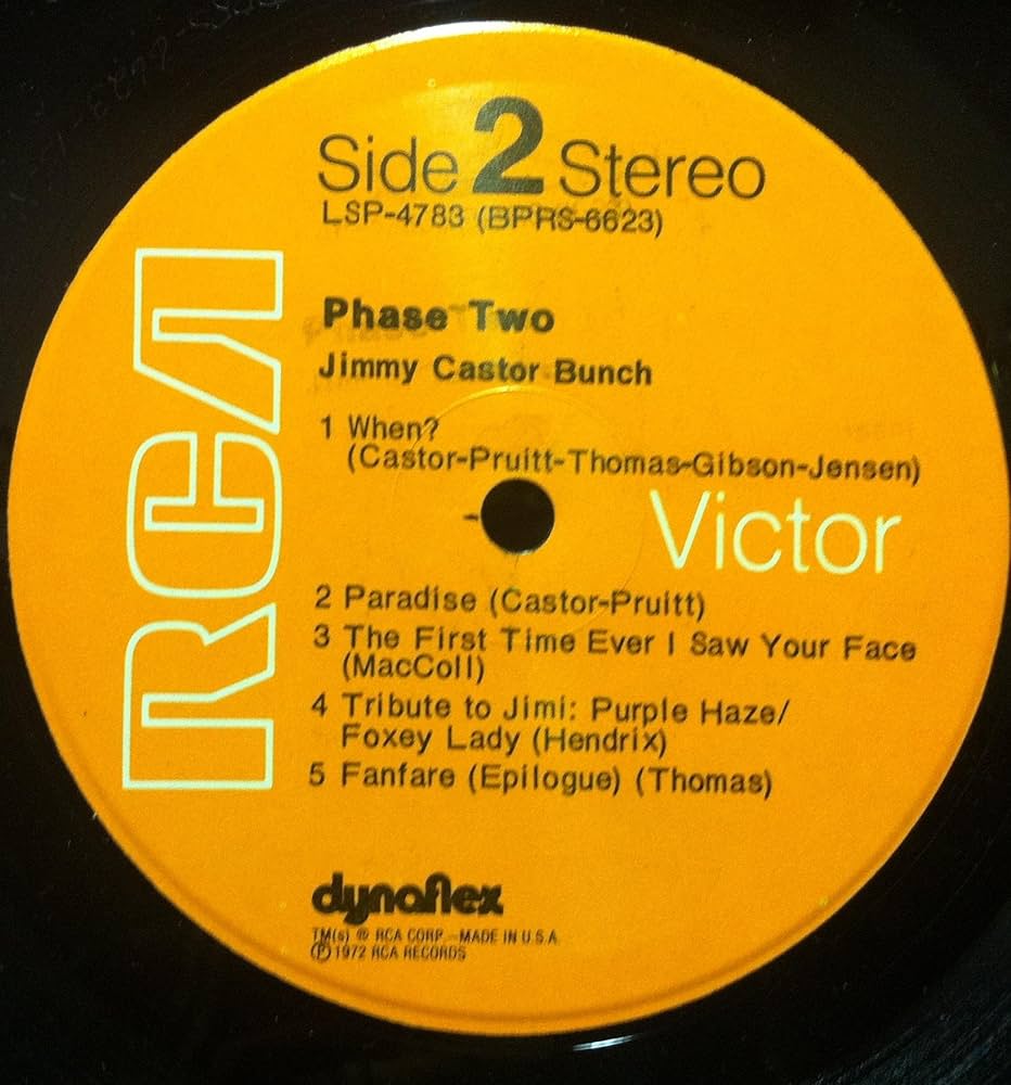 The Jimmy Castor Bunch ‎– Phase Two | 12" 33RPM Vinyl | Tiki Tumbao