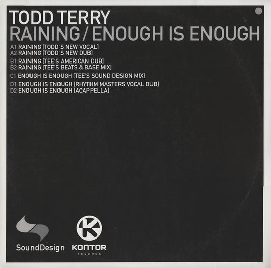 Todd Terry ‎– Raining / Enough Is Enough | 12" 45RPM Vinyl | Tiki Tumbao